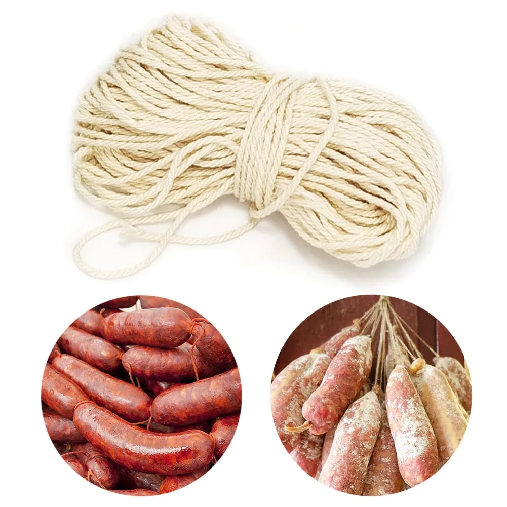 Cuerda para atar salchichas de 1/5/10/20 metros, herramientas para colgar, utensilios de cocina para barbacoa y uso doméstico, cuerda para salami y jamón, herramientas para hacer salchichas secas