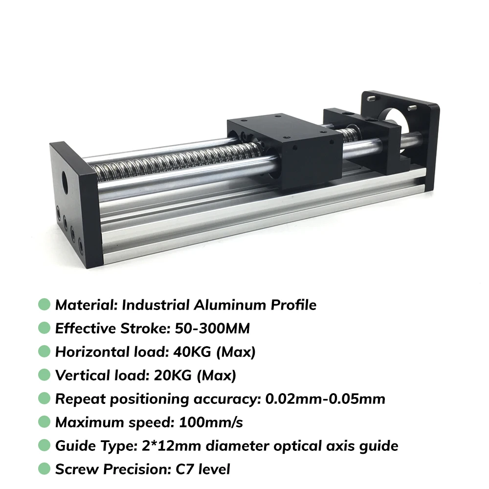 Imagem -04 - Mesa Redonda Larga Sfu1204 Sfu1605 Sfu1610 da Plataforma de Guia Xyz da Fase do Módulo de Guia Linear de Alumínio do Trilho do Cnc 80 mm