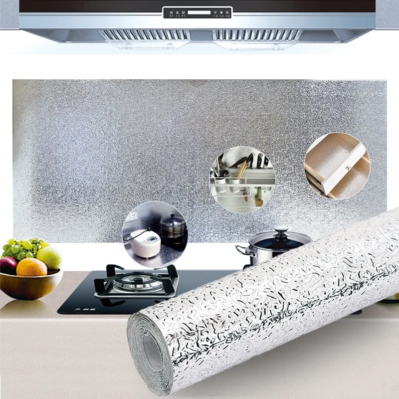 3D Self Adhesive Wall Stickers Waterproof Moisture Proof Oil Proof PVC Refurbishment Film for Kitchen Cabinets and Countertops