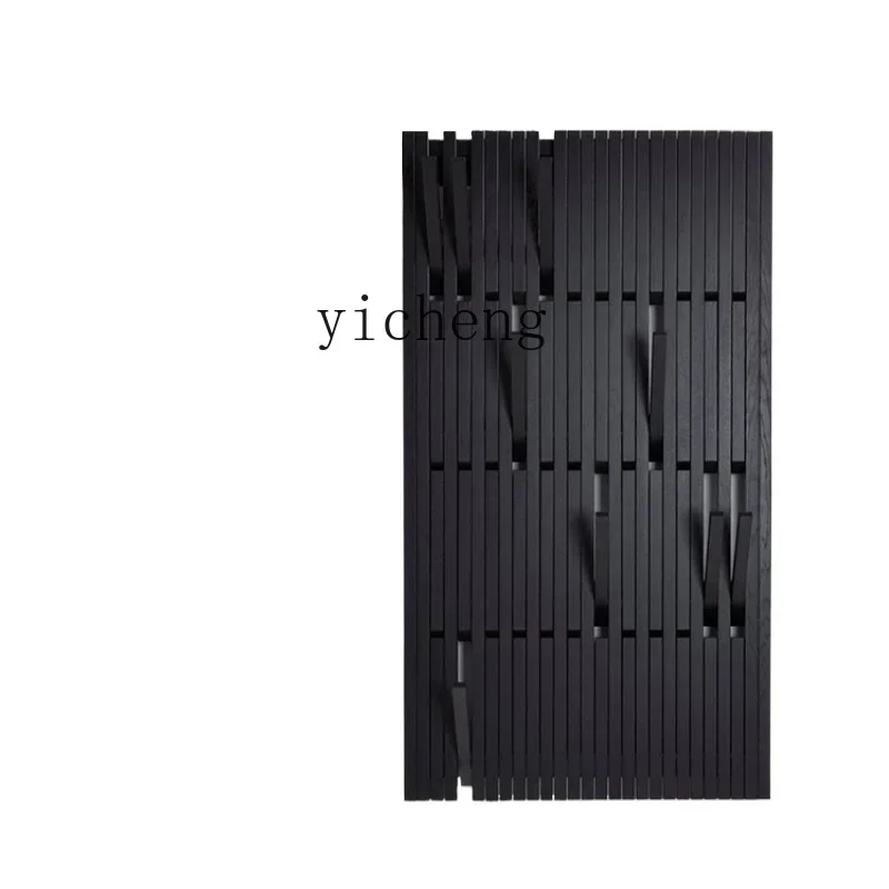 ZZXL black and white piano keys coat rack solid wood coat hanger wooden fish season hanger