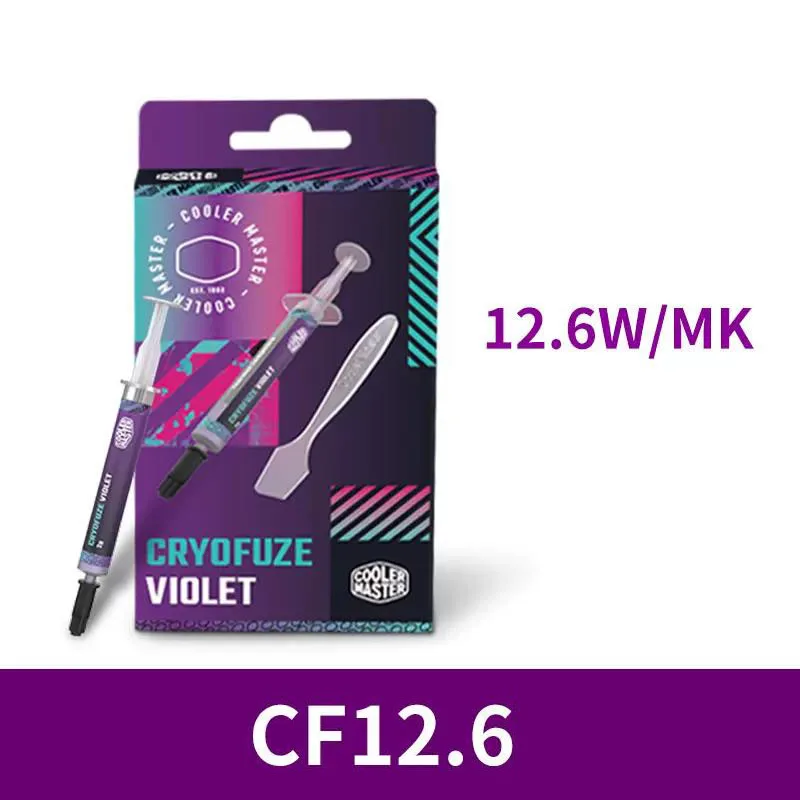 Refroidisseur Master CF14 CF12.6 14W/mk CrMongolia Fuze, Pâte de Graisse Thermique Conductrice Haute Performance, Processeur Intel, CPU, GPU, Ventilateur de Refroidissement