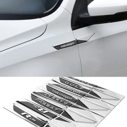 2Pcs Car Styling Volkswagen Passat Rline Golf Logo Auto Body Side Fender Decoration Sticker For Volkswagen VW Passat Rline Golf