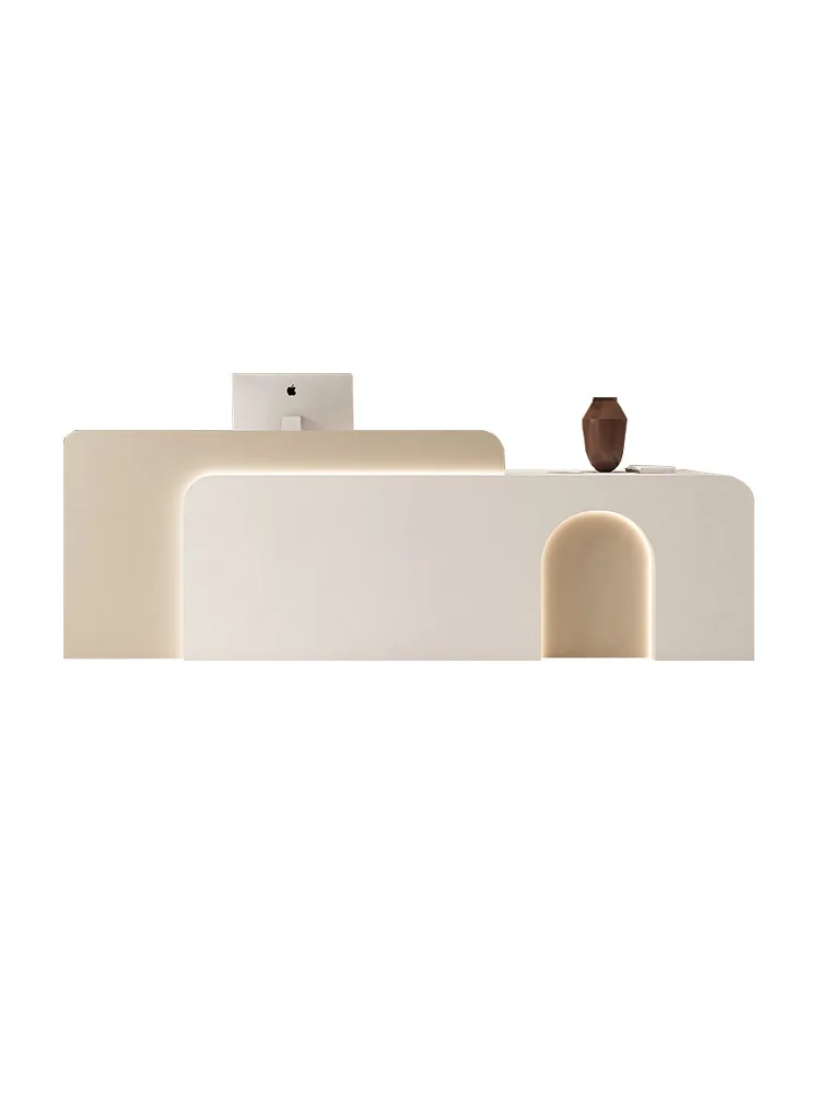

Modern Minimalist Reception Desk Durable Accessory for Hotels Beauty Stores Medical Aesthetics Clinics Accessories Shops