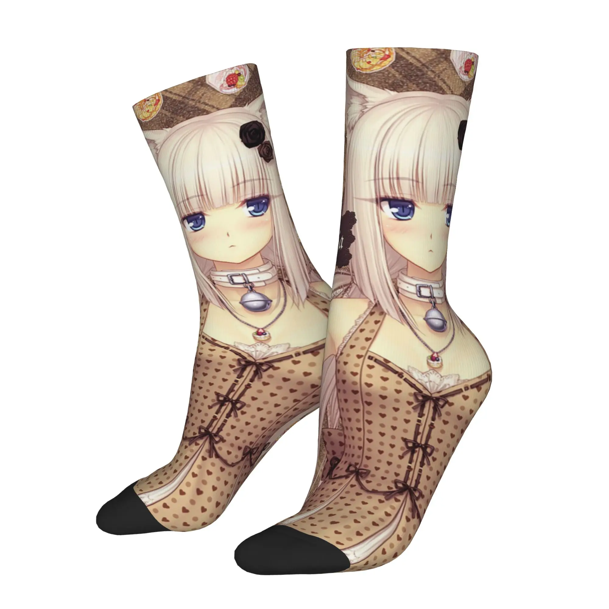 

Autumn Winter Retro Unisex Chocola Vanilla Socks Japanese Anime Nekopara Breathable Sports Socks