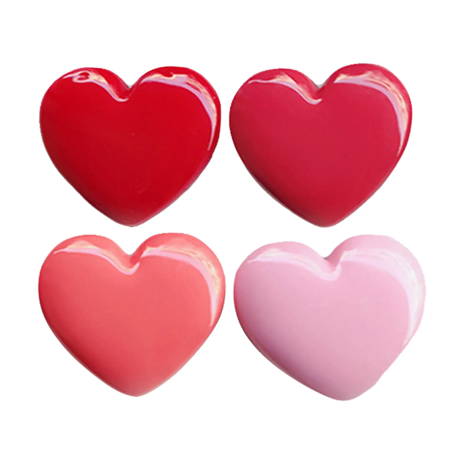 4pcs Heart Shaped Refillable Plastic Cream Bottles Travel Containers Portable Empty Lipstick Cases Storage Boxes For Cream