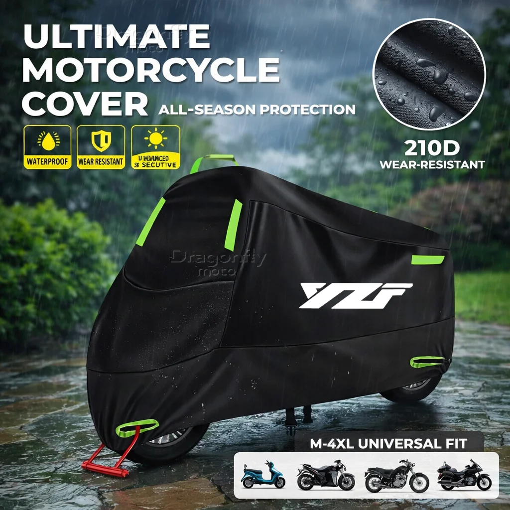 

For Yamaha YZF R3 R25 R6 R1 2013-2019 Motorcycle Cover Waterproof Outdoor Scooter UV Protector Rain Cover With Reflective