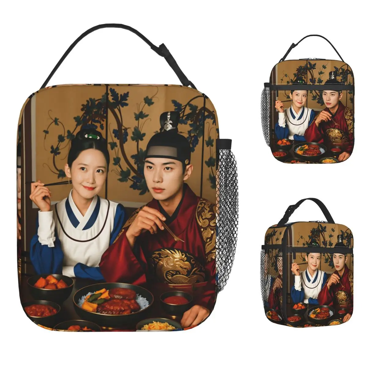 حار المسلسلات التلفزيونية الحب زوجين بون الشهية صاحب الجلالة الغداء حقيبة علب الاغذية للنساء مدرسة المحمولة حقيبة للحفاظ على البرودة أكسفورد حمل حقيبة الغذاء