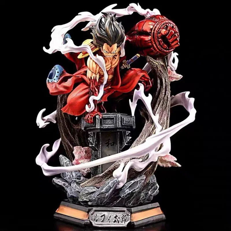 King of Thieves GK Tiantong Luffy figure Waguni kimono double-headed carving luminous super large statue model ornament