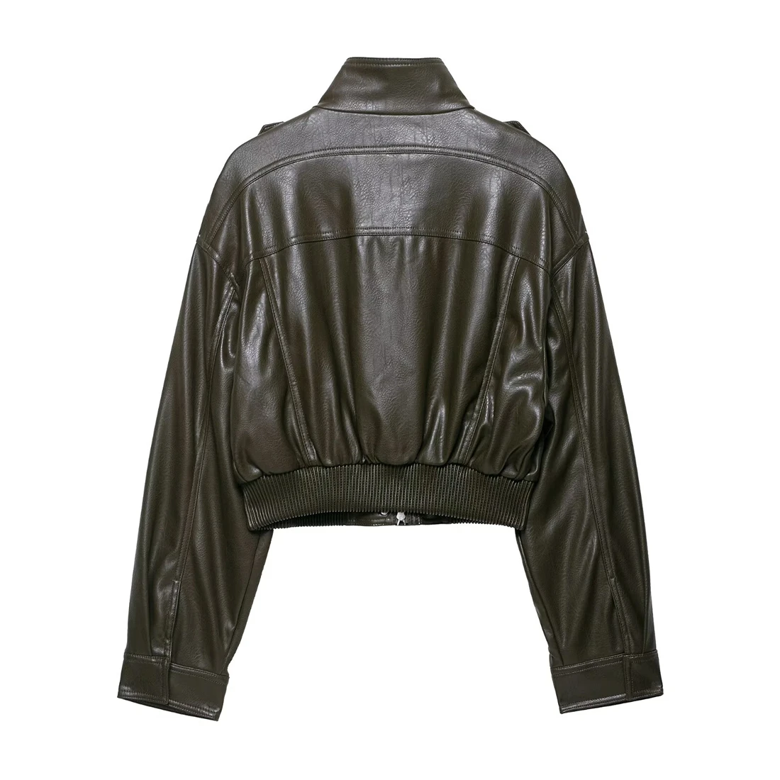 Nova chegada 2025 jaqueta feminina casual fashion de couro sintético – agasalhos femininos elegantes e modernos