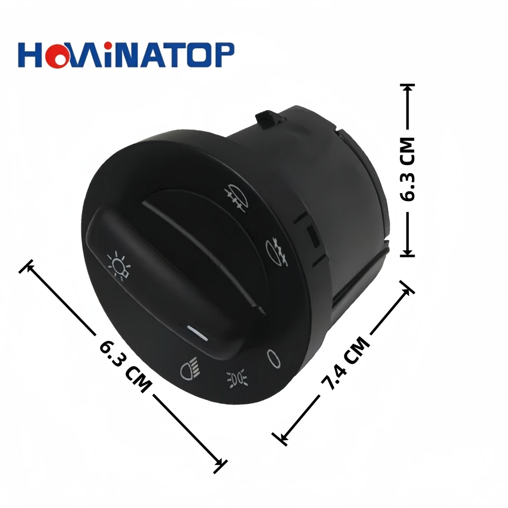 HOWINATOP 1K0941431Q 1K0941431C 10Pin Headlight Control Switch For VW Golf Mk5 Jetta Mk5 Passat B6 2005-2013 OEM Replacement