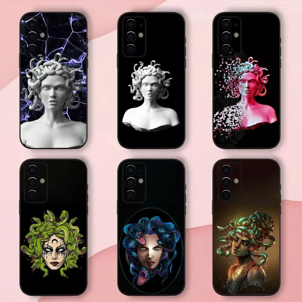 

Ancient Greek Mythology Medusa Phone Case For Samsung S24,S21,S22,S23,S30,Ultra,S20,Plus,Fe,Lite,Note,10,9,5G Black Soft Shell