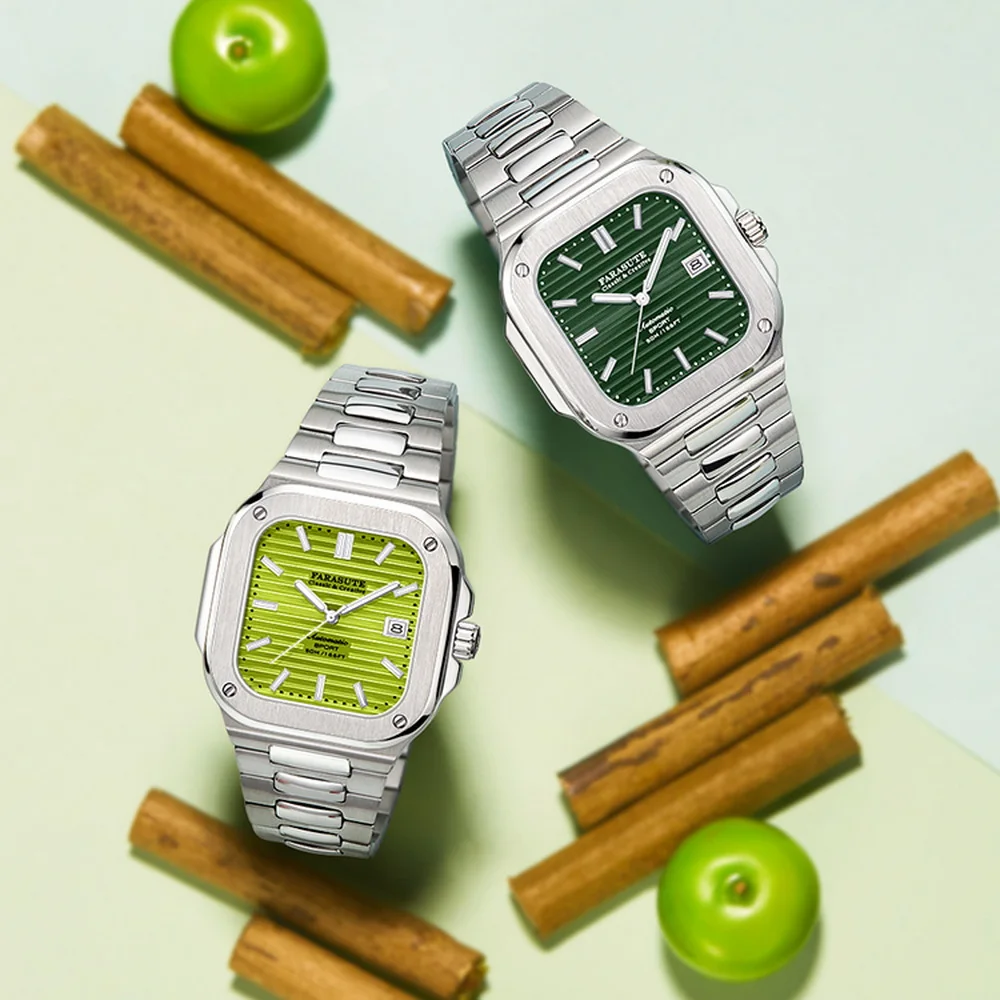 

FARASUTE мужские автоматические часы 38 мм квадратные механические наручные часы ультратонкие 8,9 мм сапфировое зеркало 50 м водонепроницаемые Miyota 9019