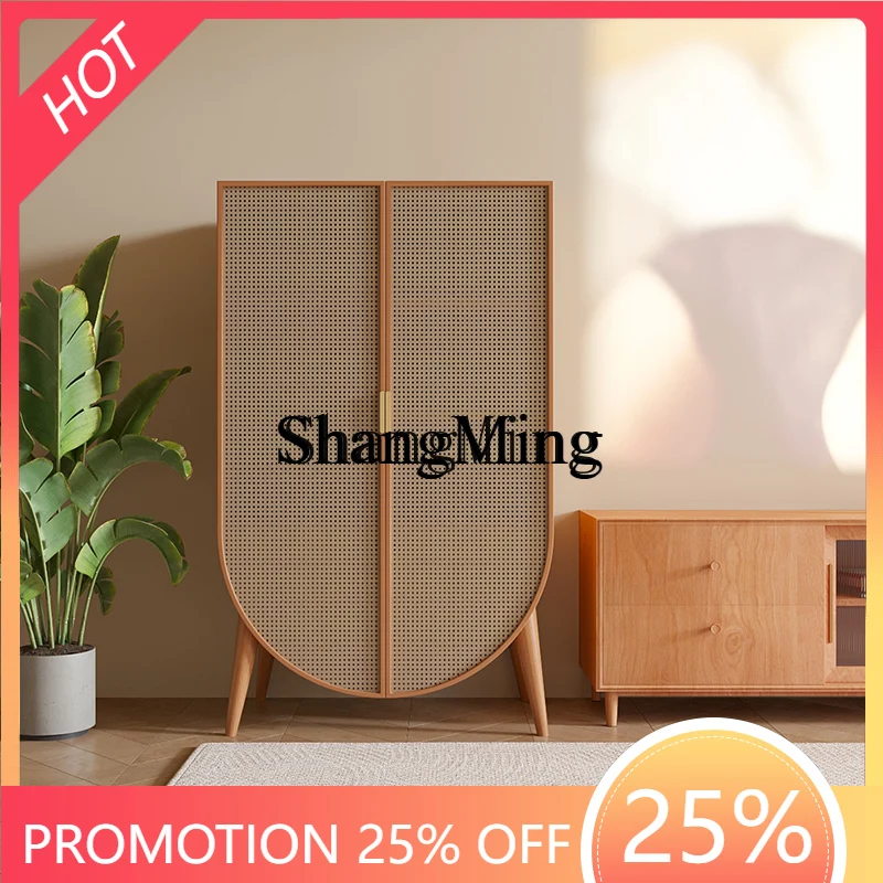 

Изысканный современный шкаф ZYY из массива дерева и ротанга, большой, для гостиной, настенный или напольный, для спальни, для хранения вещей