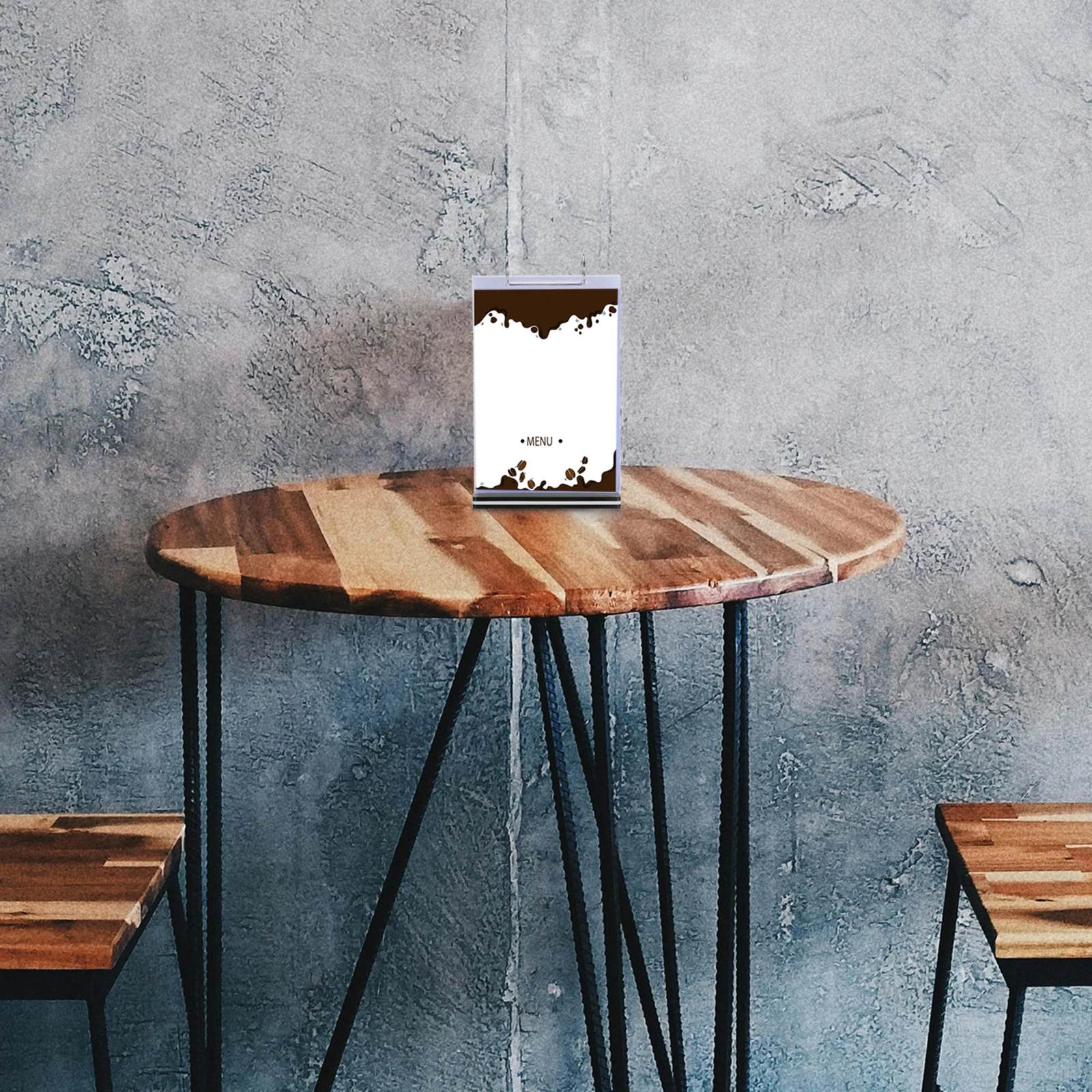 

Menu Display St Business Card Holder Desk Advertising Table Flip Page Restaurant Supplies Plastic Folder Upright Design