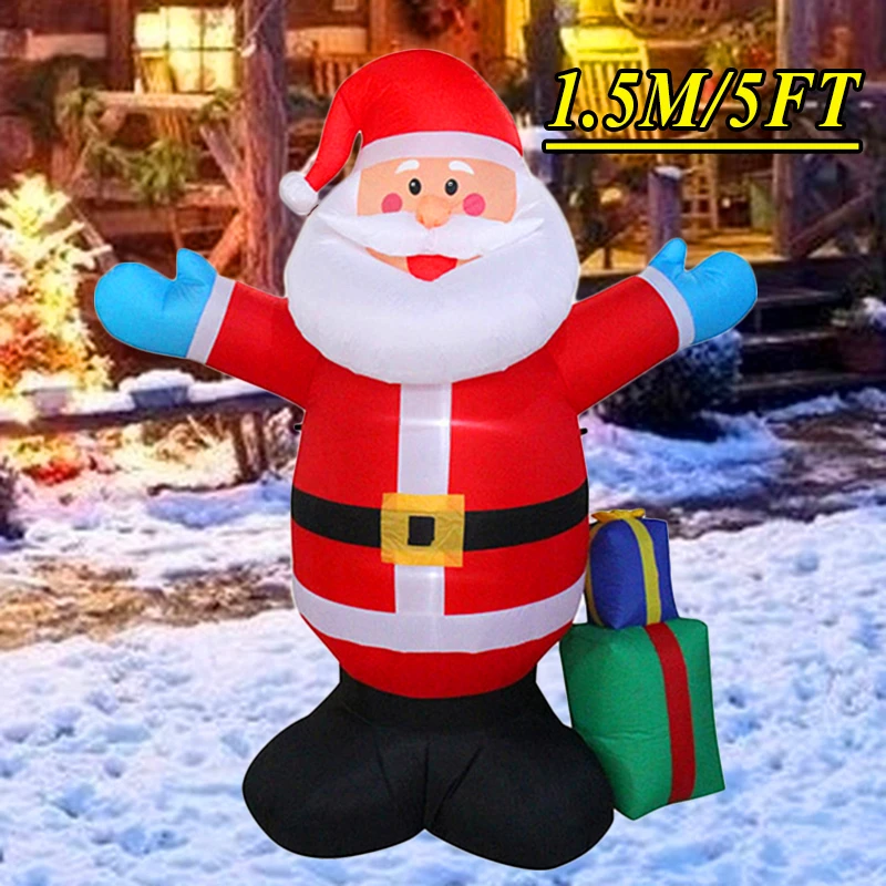 Christmas Decoration Home Inflatable Toys Gift Built-in LED Lights Indoor DIY New Year Xmas Party Prop Outdoor Yard Garden Decor