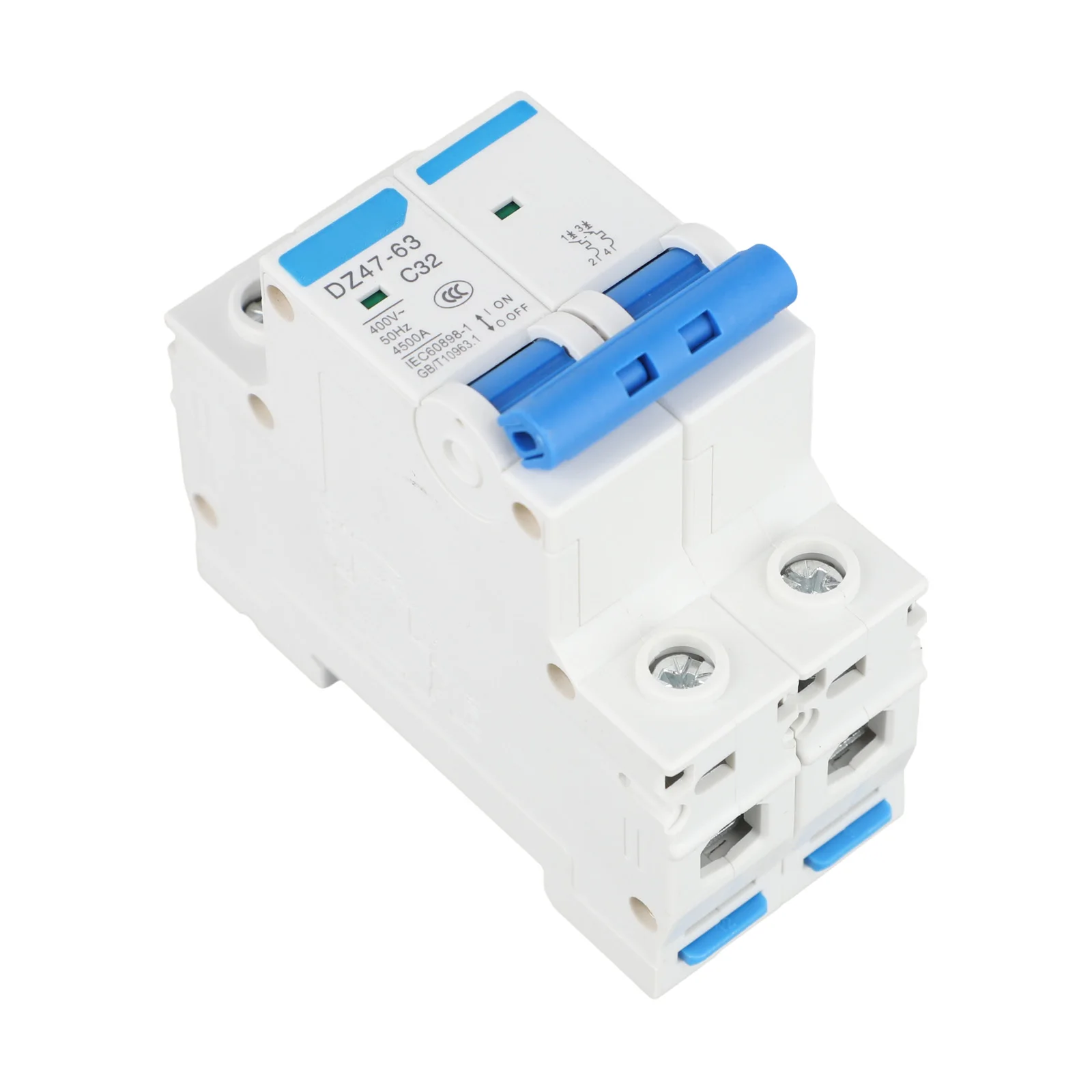 1/2P Circuit Breaker DZ47-63 For Solar PV Circuit Breaker 32A Circuit Breake  Thermal Magnetic Trip Din Rail Mount Switch