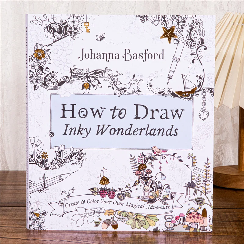 كتاب تلوين للبالغين لتخفيف التوتر من Bview Art: كيفية رسم Inky Wonderlands خطوة بخطوة - علاج فني مريح #1