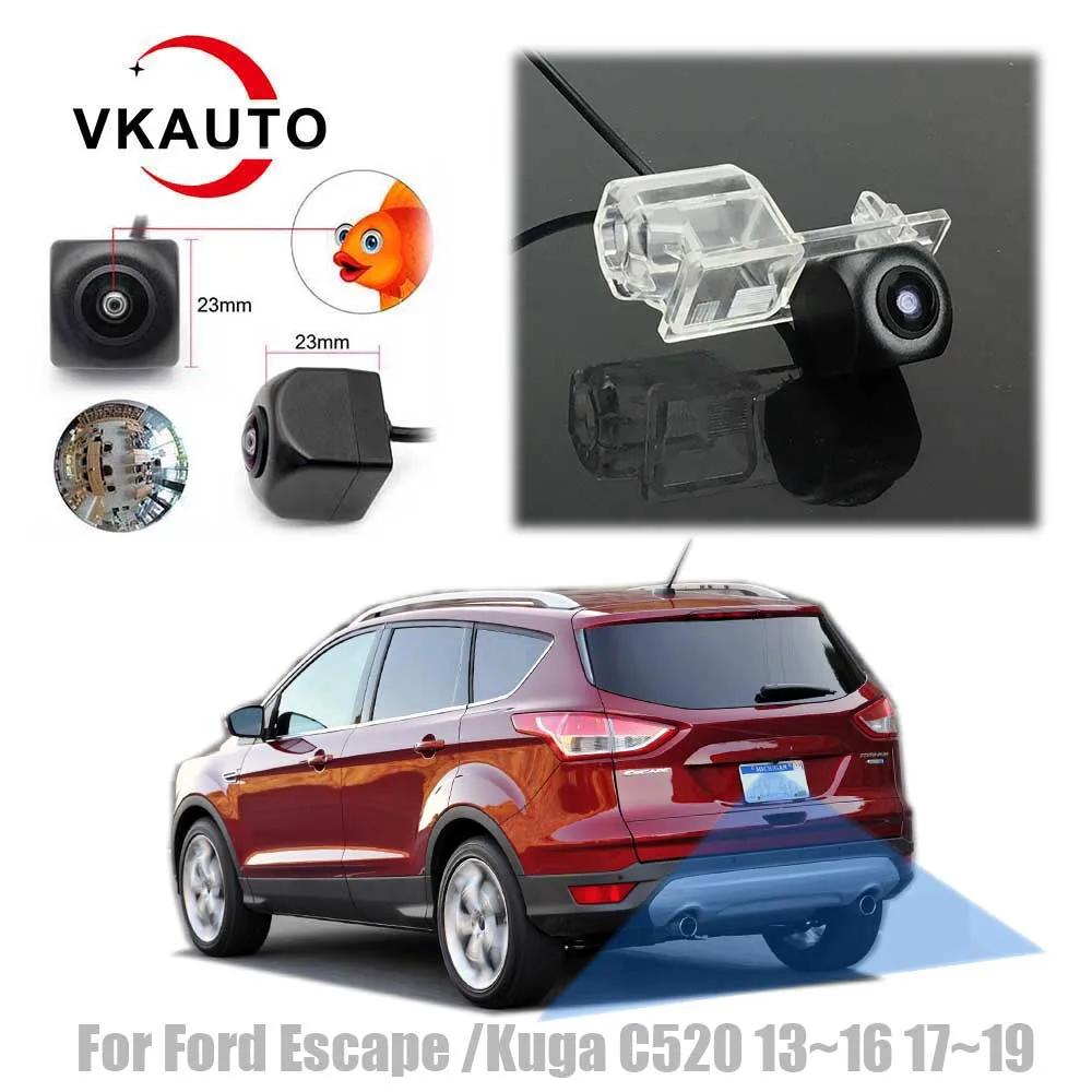 

VKAUTO Reversing Camera For Ford Escape Kuga C520 2013~2019 For Sync 2 3 C54 Pins Adapter Cable CCD Fish Eye Camera