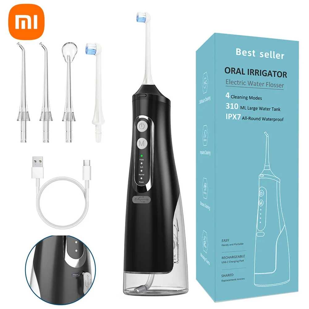 

Xiaomi MIJIA Electric Toothbrush Oral Irrigator USB Rechargeable Portable Dental Water Jet 310ML IPX7 Waterproof Teeth Cleaner