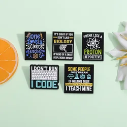 Science Knowledge Enamel Pin Mathematics Chemistry Biology Genetic Formula Brooch  Bag Accessories Metal Badge Jewelry Wholesale