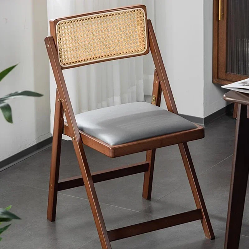 

Nordic Lounge Dining Chairs Portable Folding Rattan Office Vanity Design Sillas Para Comedor Home Furniture