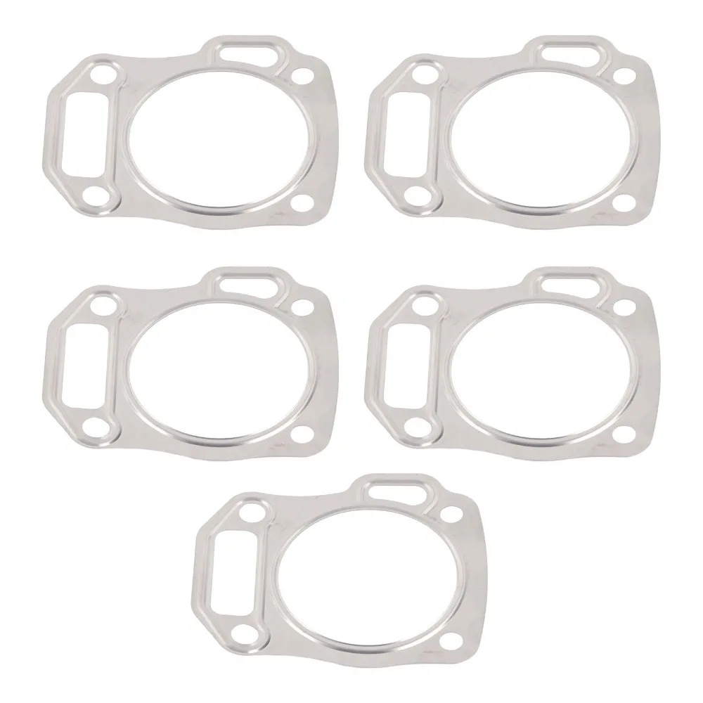 5PCS Stainless Steel Cylinder Head Gasket High Temperature Compact Engine Head Gasket Silver for 168F GX160 GX200 Engine