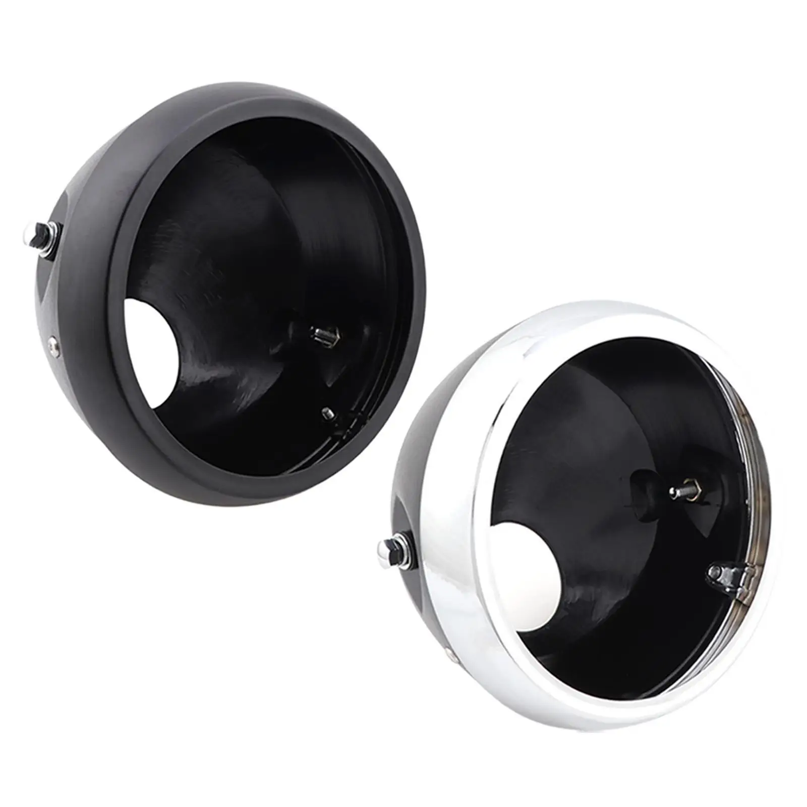 Motorcycle Headlight Housing Lightweight Easy to Install Round Replace Parts Practical Modification for Motorcycle Fittings