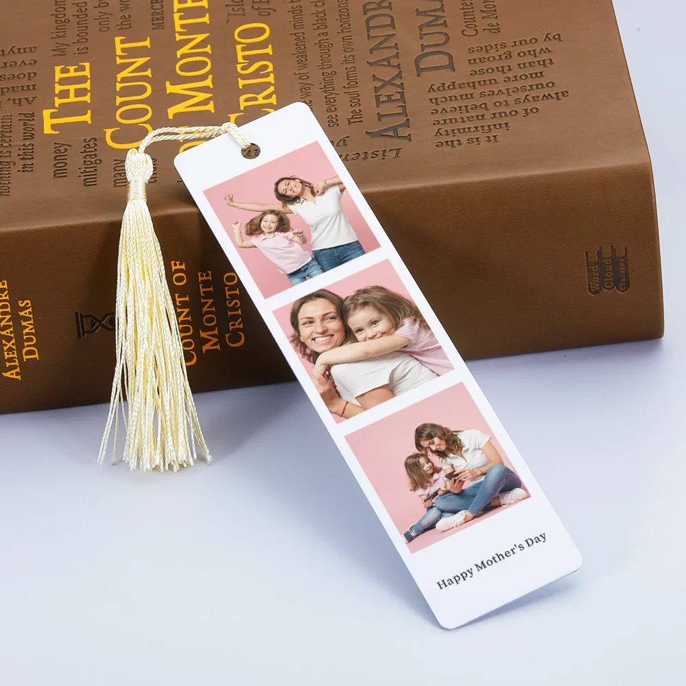 

Personalised Photo Collage Bookmark Custom Mother's Day Gift Bookmarks for Mom Grandma Reader Women Christmas Anniversary Gifts