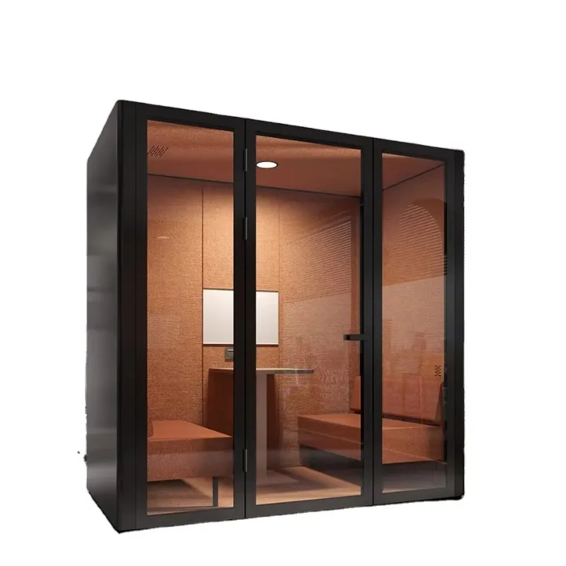 Smart Sensor Soundproof Silent Booth Energy-Saving LED Lighting Acoustic Work Cabin Customized Function For Indoor Office Home