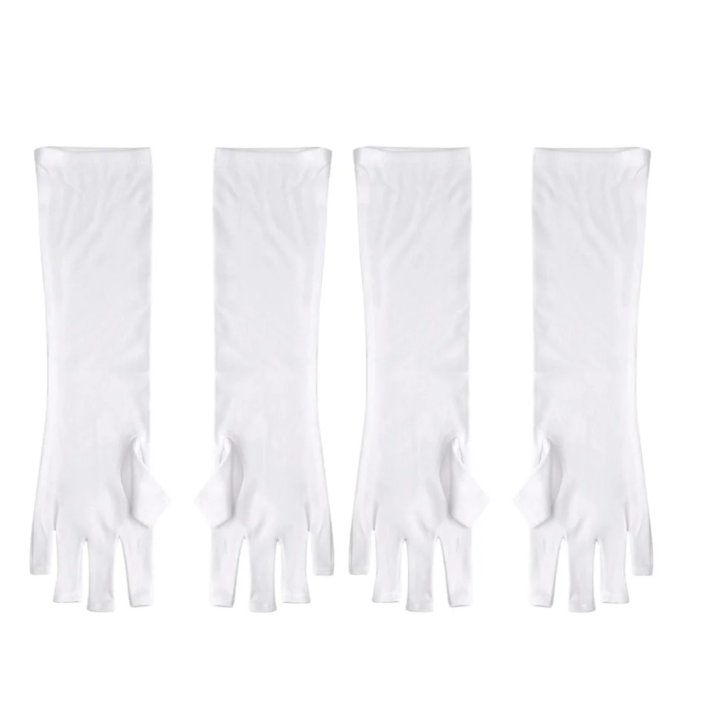 Gants anti-uv pour manucure Nail Art, bouclier léger demi-doigt, Protection avec doigts cousus individuellement
