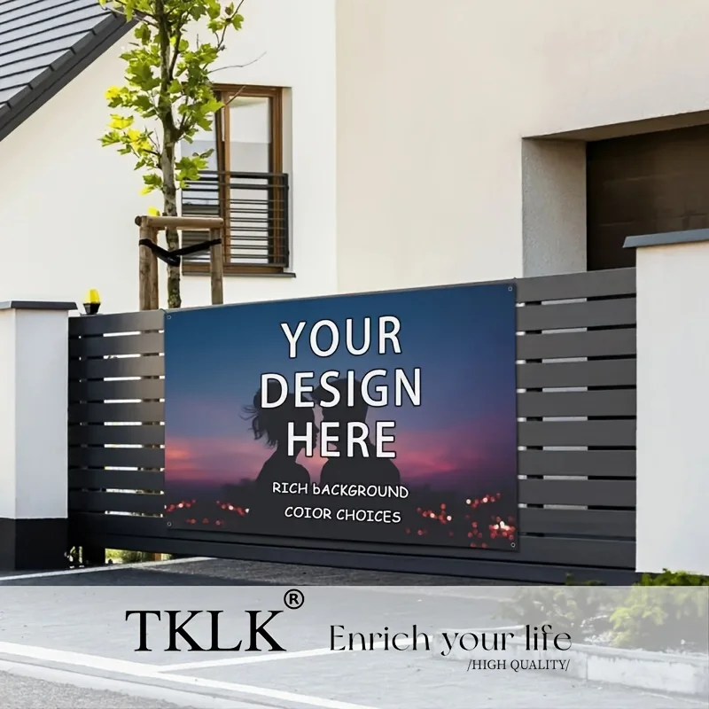 

Customizable Colorful Polyester Flag Banner with 4 Grommets - Durable Polyester for Outdoor Advertising, Party, and Decorations