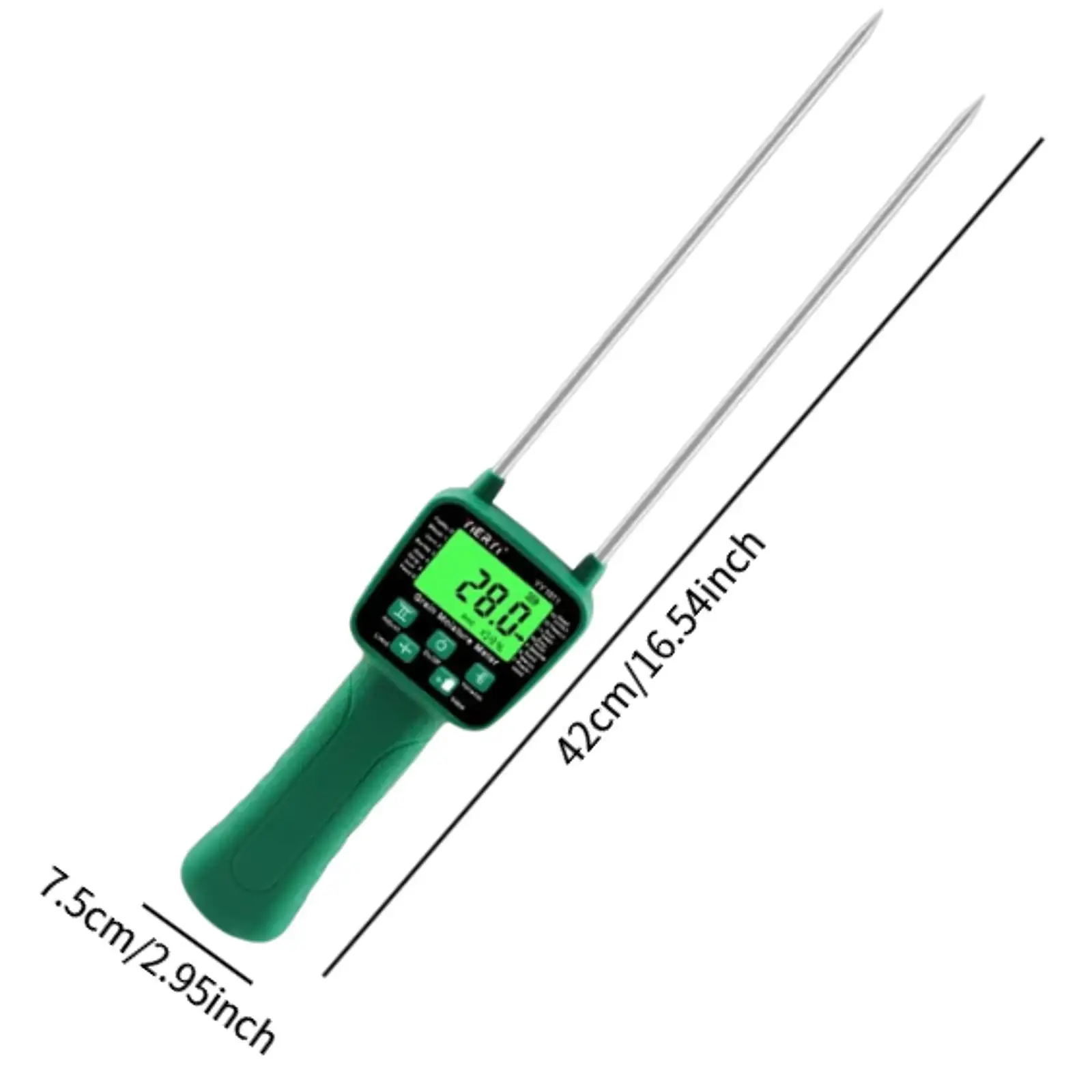 Grain Humidity Tester Compact Double Tester Hay Tester Hygrometer Tester for Paddy Rice