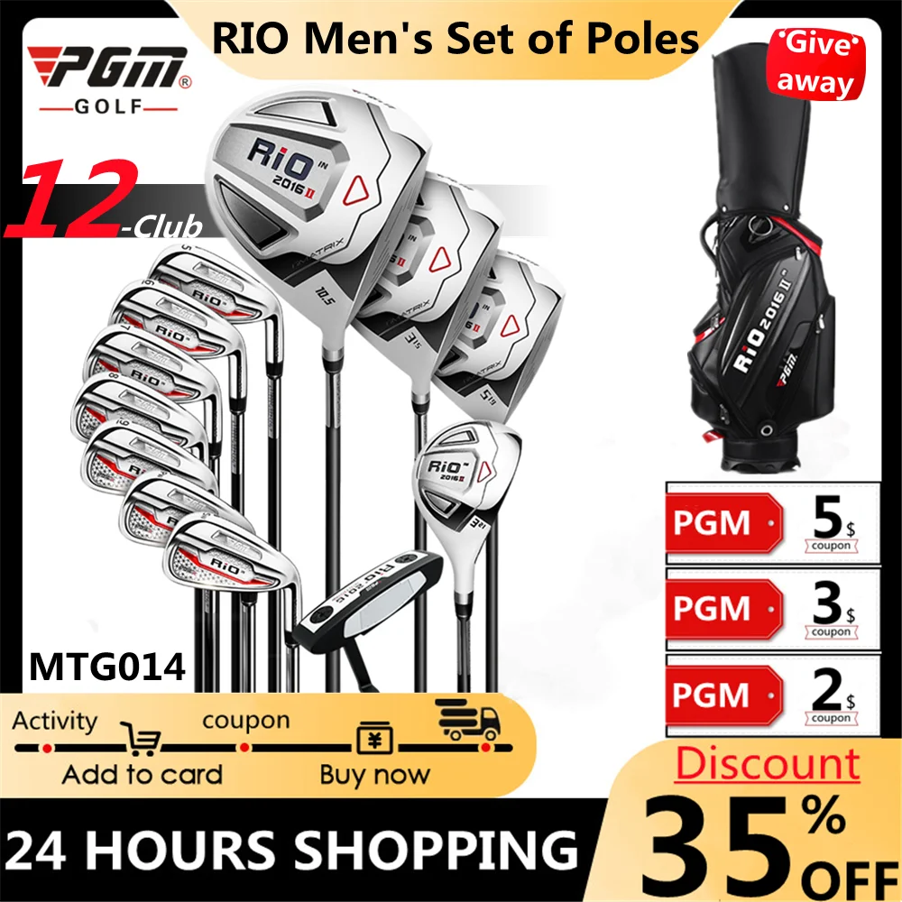 

PGM Golf Full Set Of Rio Second-Generation Men'S Sets Of Rods 12Right Hand 3wood 7iron 1putter 1sand Rod 1iron Wood Delivery Bag