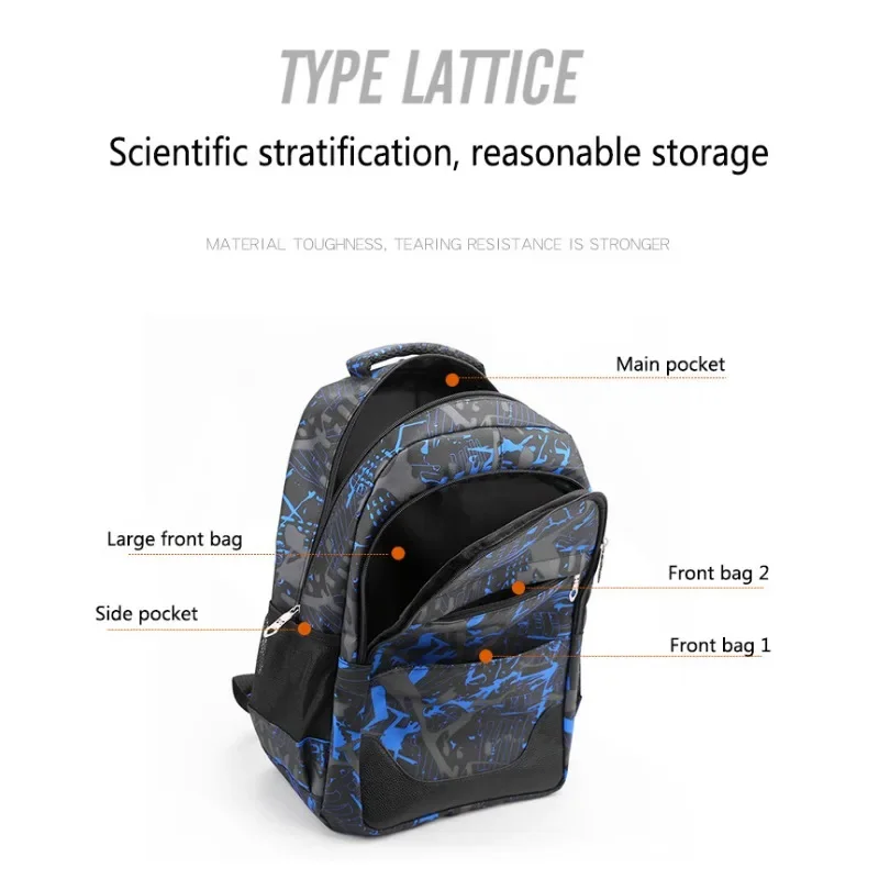 3Pcs/Set Children School Backpack Large-Capacity Orthopedic Schoolbag For Boys Girls Laptop Backpacks Teenage Nylon School Bags