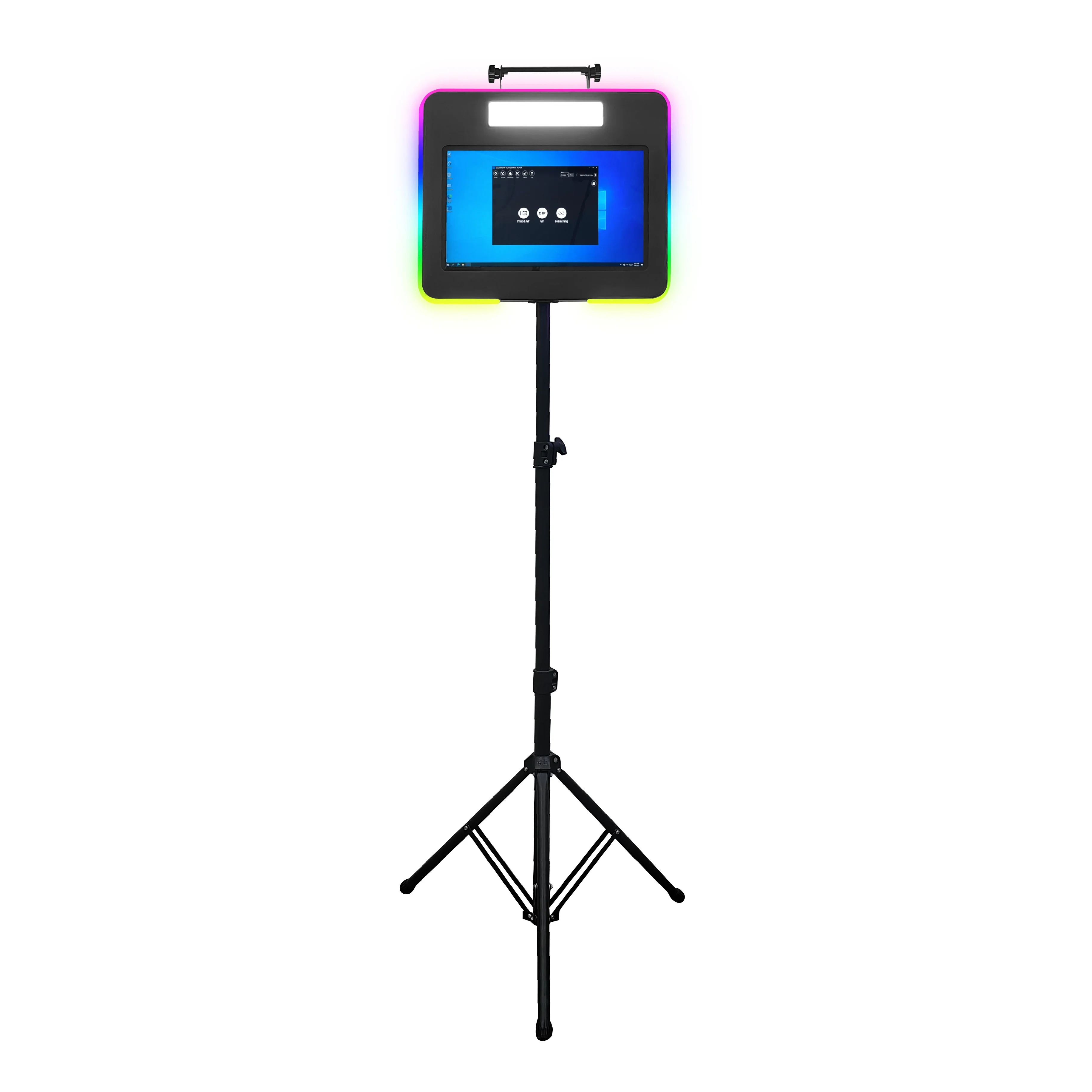 DZ WJW CJM Advanced  products 15.6 Inch Touch Screen Photo Booth Shell Adjustable Height for DSLR  Tripod Self