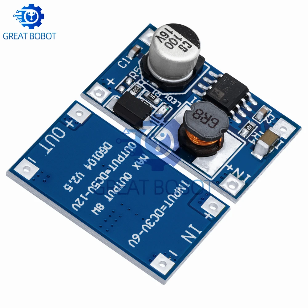 8W USB DC-DC Step-Up Boost Converter Module, 3V-6V Input to 12V 3A Output Power Supply for DIY Electronics