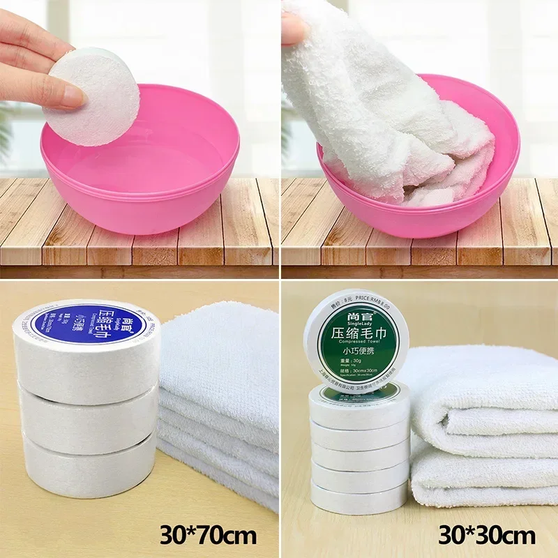 Disposable Compressed Towel Capsules Bath Towel Faces Cleansing Towel Portable Travel Dry&Wet Paper Tissues Magic Towel