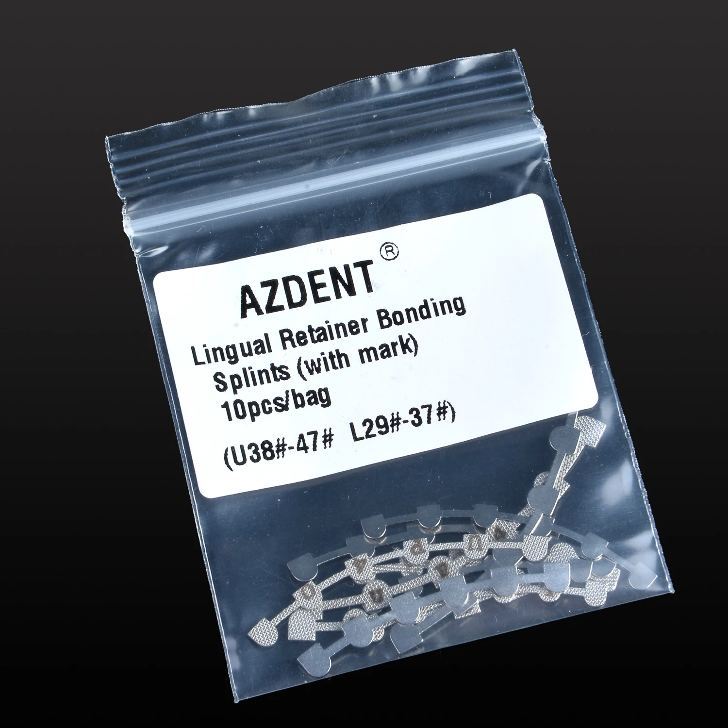 10 Stück/Packung AZDENT Dental Kieferorthopädischer Lingualer Retainer mit Markierung U38 # -47 # Oberes L29 # -37 # Niedriger – Detail 5