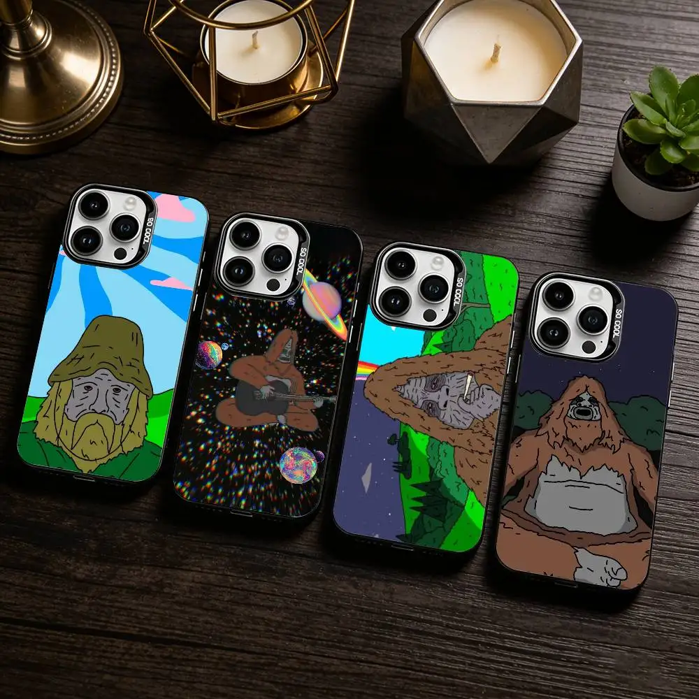 S-Sassy The Sasquatch Phone Case For iPhone 17,16,15,14,13,12,11 Plus,Pro Max,XS,Colored silver phone case