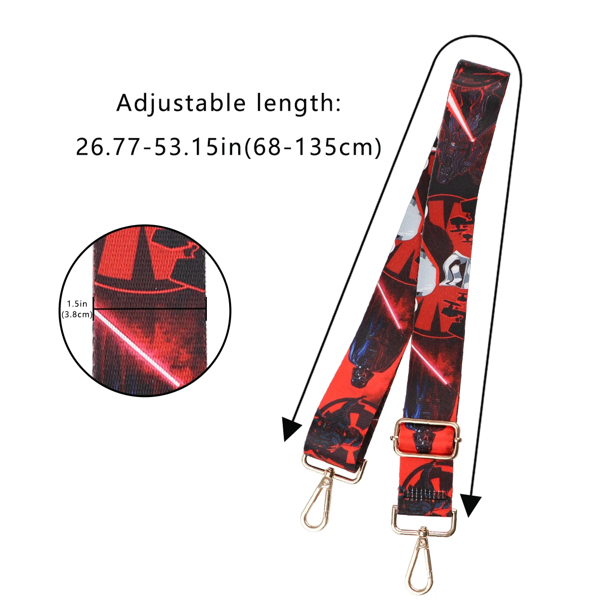 Cool Movie Pattern Messenger Bag Shoulder Strap Bag Strap One Shoulder Women Adjustable Shoulder Strap Accessories Bag Strap