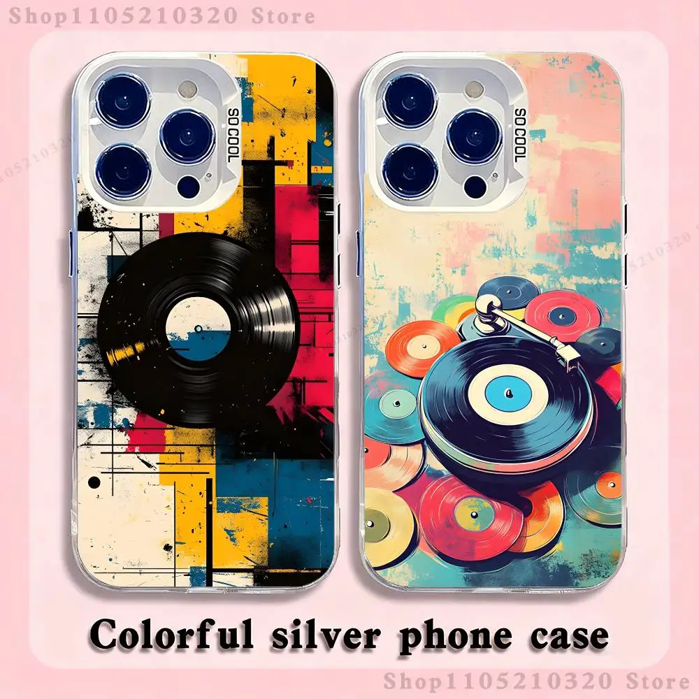 

DJ Controller Vinyl DJ Phone Case For iPhone 17,16,15,14,13,12,11,Pro,XS,Max,Plus,Mini,SE4,E white Matte Shockproof Cover