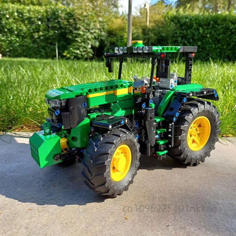 

MOC ферма роторный культиватор диск борона сено плюшевая модель для 6130R трактор строительные блоки DIY технология кирпичи детские игрушки подарки