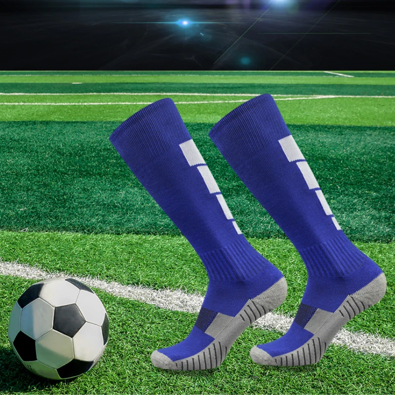 Chaussettes de sport en coton pour adultes et enfants, bas de football longs, legging en spandex, football, baseball, rinçage, anti-aldes, nouveau