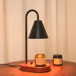 Calentador de velas eléctrico de 110V/230V, luz de fusión de cera, mesa de aromaterapia creativa, Base de madera, decoración de cabecera