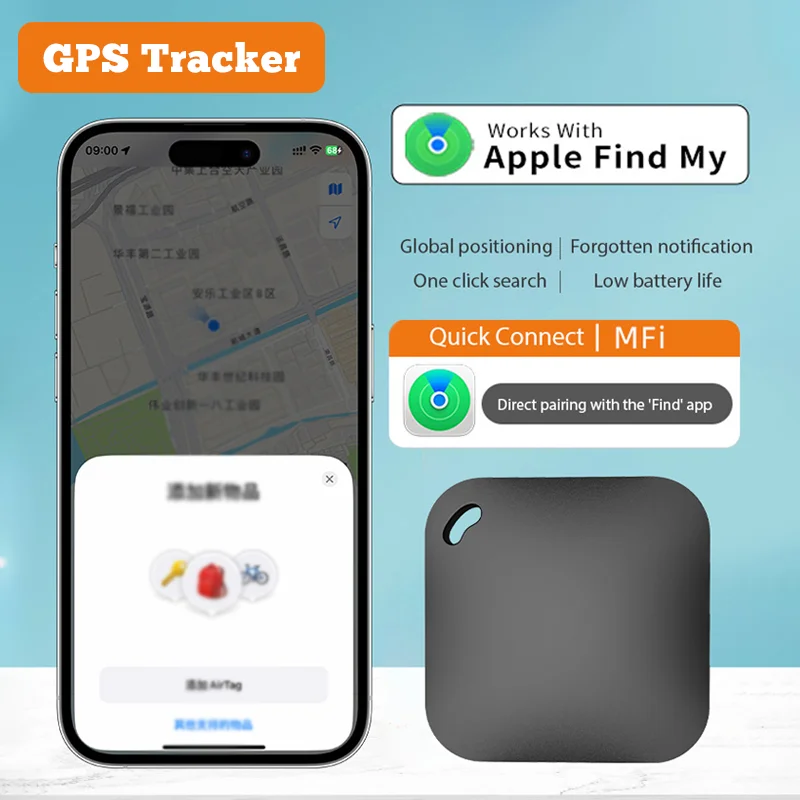 

Мини-умный Bluetooth GPS-трекер с защитой от потери напоминания MFI-локатор с рейтингом Pet Kids Smart Tag Finder для Apple Find My APP IOS