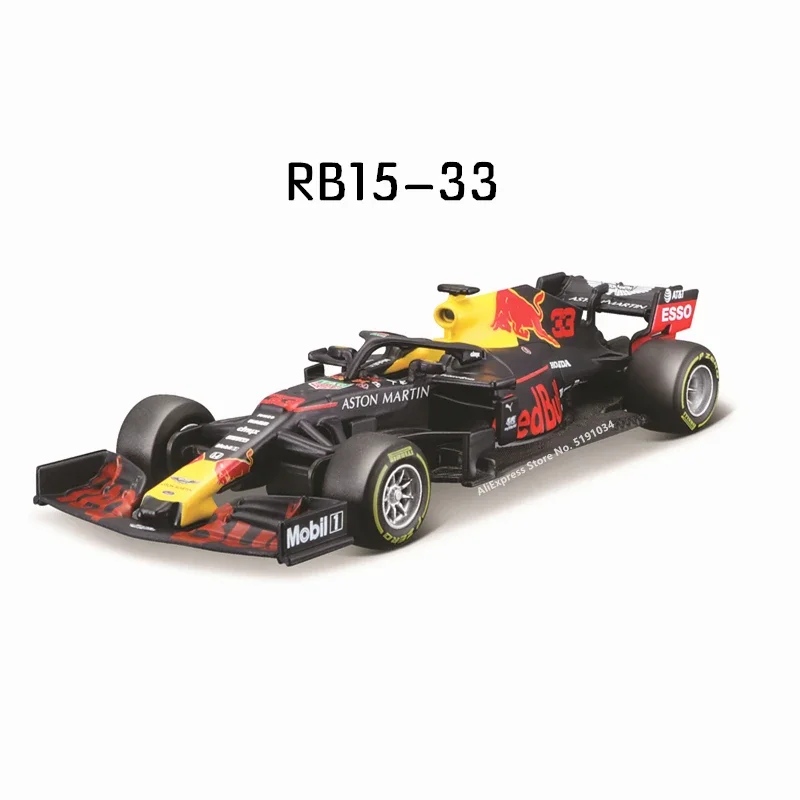 Burago 1:43 Red Bull Racing RB15 33 #   modelo de fundição modelo de carro simulação decoração de carro coleção brinquedo de presente