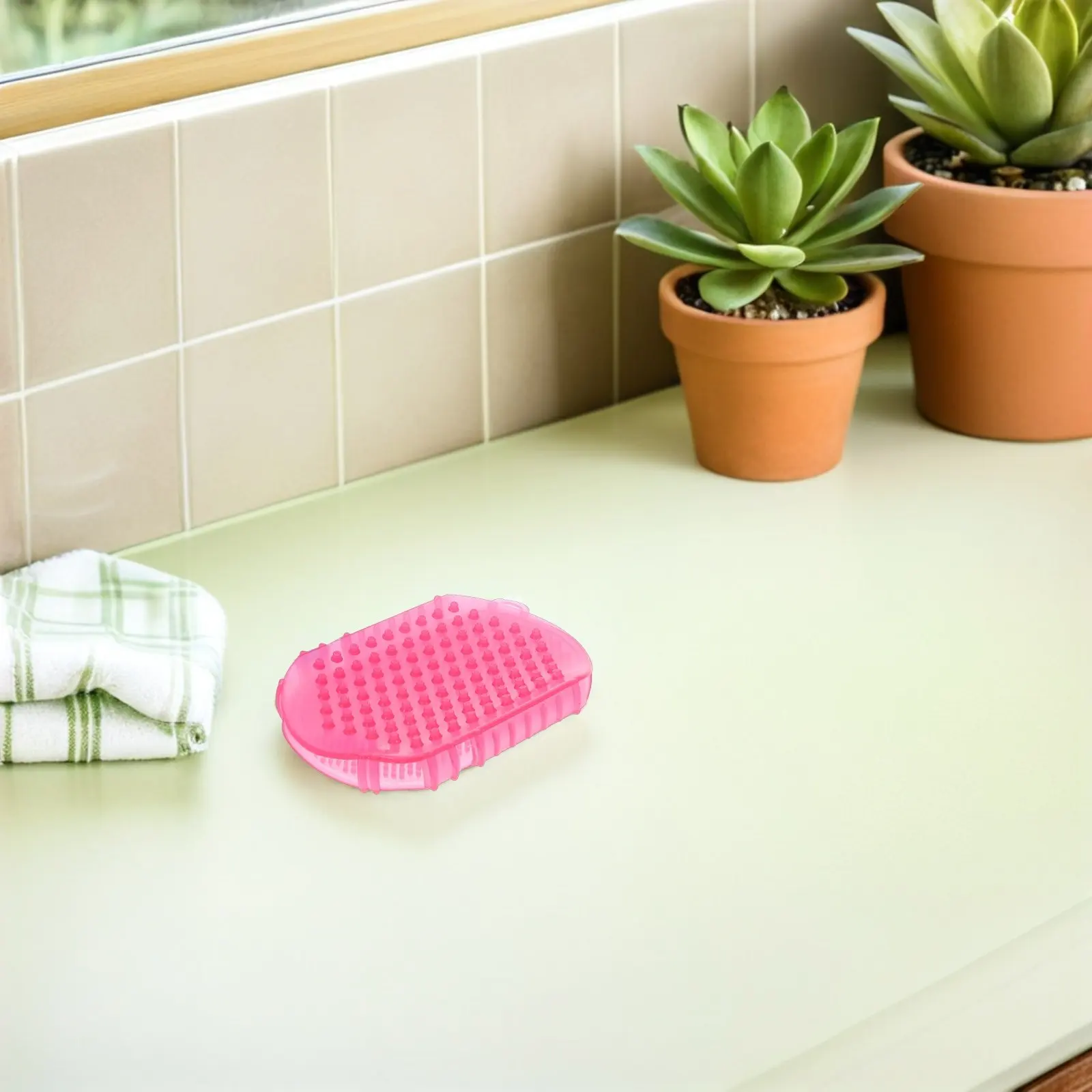 4Pcs Meridian Massage Tools Double Sided Soft Hand Palm Combs Scalp Massage Brush Multi Purpose Body Cleaning Portable Travel