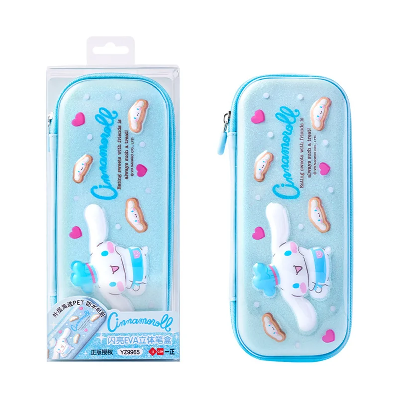 Cartoon Sanrio Cinnamoroll EVA 3D Pen Case Cute KTCat Kuromi Melody High Capacity Pencil Case for Elementary School Students