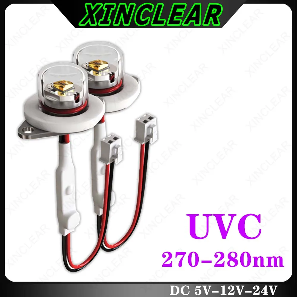 DC 5V 12V 24V UVC 270-280NM UV purificador de água desinfecção dispensador de água para animais de estimação umidificador LED módulo de desinfecção