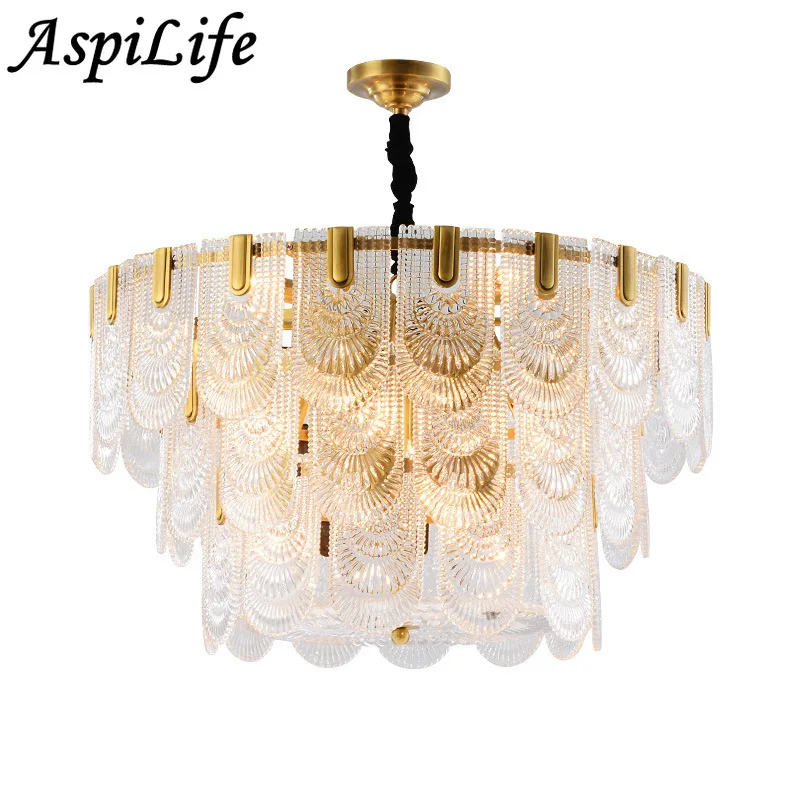 LED Crystal Glass Chandelier, Lâmpadas suspensas, Luzes pendentes, Fit para sala de estar, Quarto, Restaurante, Cozinha, Sala de jantar, Decoração do lar